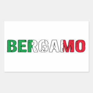 Bergamo Italien Rektangulärt Klistermärke
