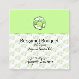 Bergamott Citrus Hemmagjord Bad & Kroppspresenteti Fyrkantigt Visitkort