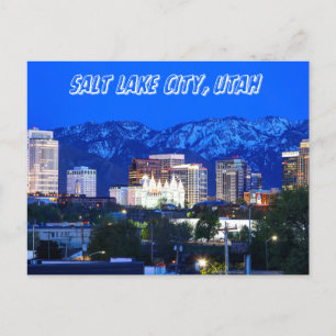 Bergar i Salt Sjö City Utah Postcard Vykort