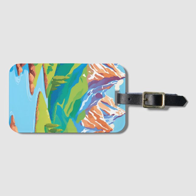 Bergar med Stream Bagagebricka (Framsida horisontal)