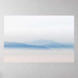 Bergar ovanför molnen poster