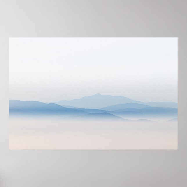 Bergar ovanför molnen poster (Framsidan)