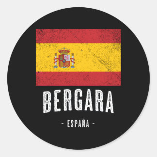 Bergara Spain Es Flagga City Bandera Ropa Runt Klistermärke