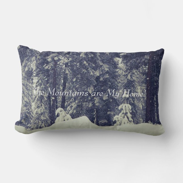 Bergarna är min hemsida lumbarkudde (Framsida)