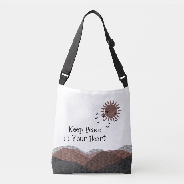 Bergarna "Behålla Peace in Your Heart" Tote Bag Axelväska (Framsida)