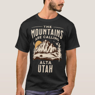 Bergarna kallar Alta Utah Ski Resort Sou T Shirt