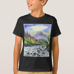 Bergarnas Himlar-målning Försmåningom konstnärlig T-shirt