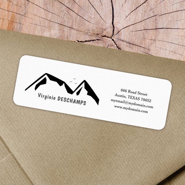 Bergarnas returadressetikett returadress etikett (Mountains Return Address Label)