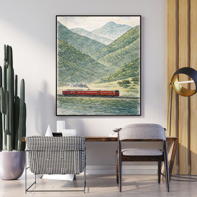 Bergbanelandskap | landsbygdståg poster (Skapare uppladdad)