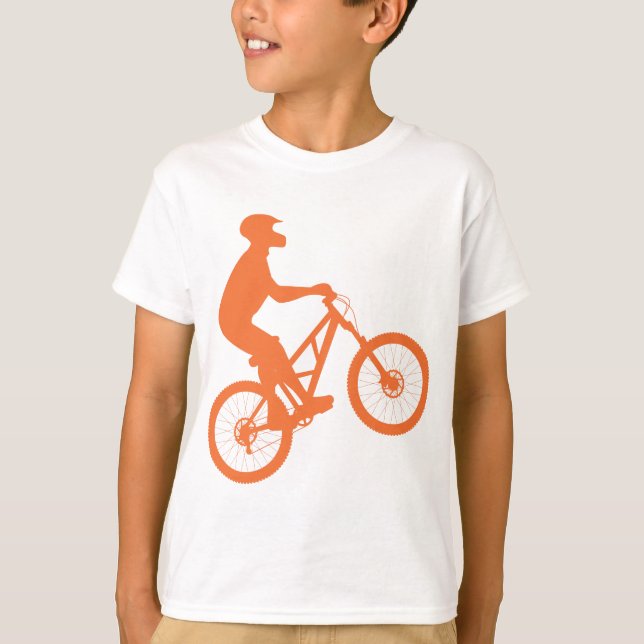 Bergbikersilhouette T-shirt (Framsida)