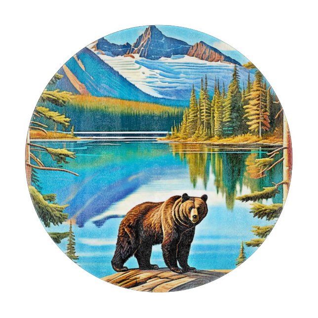 Bergbjörn: Reflection Art i Sjö (Framsidan)