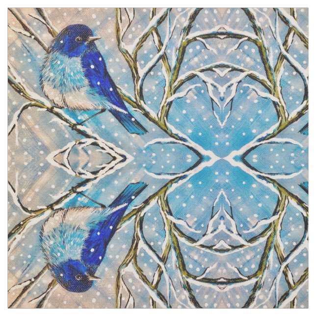 Bergblåsångare som håller ögonen på snön tyg (Provkarta)