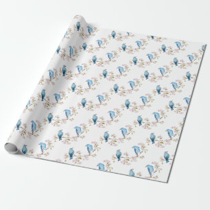 Bergbluebirds på Sakura gren Presentpapper