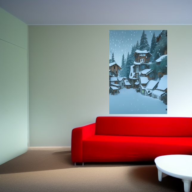 Bergbyn | AI Art Poster (Skapare uppladdad)