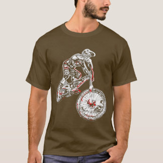 Bergcykel, nedförsbacke, MTB, biker, cykel T Shirt