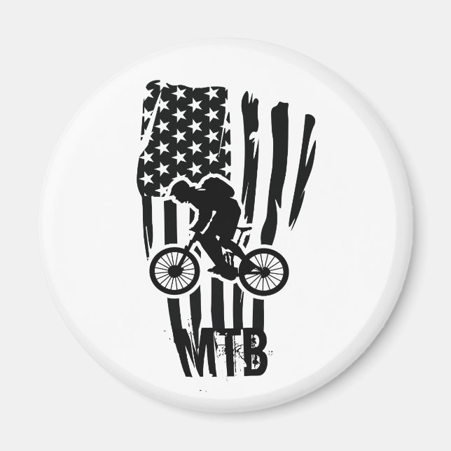 Bergcykelmtb-rider Magnet (Framsidan)