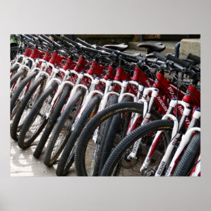 Bergcyklar i rad poster