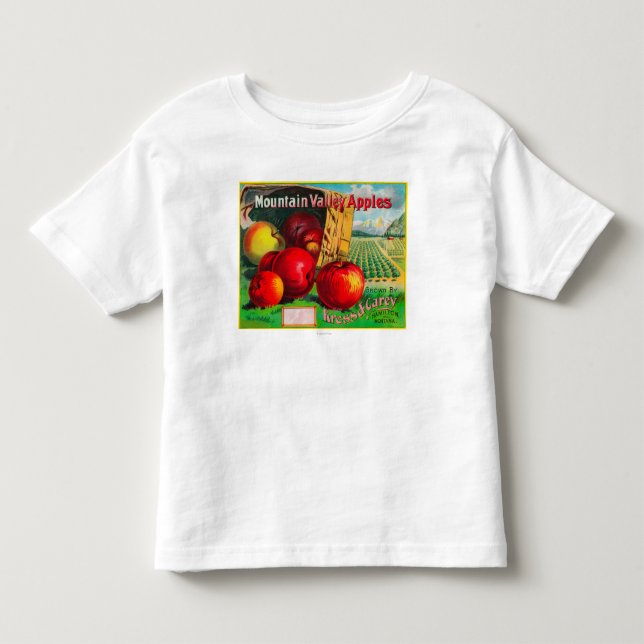 Bergdal Apple LabelHamilton, MT T-shirt (Framsida)