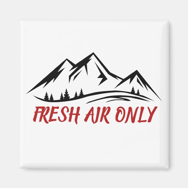 Bergdekal Minimalistisk Utomhusdesign Magnet (Framsidan)
