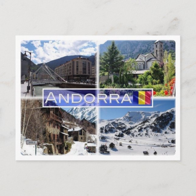 bergen AD Andorra - Vykort (Framsida)