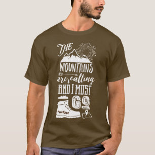 Bergen är kalla mig måste gå typografikonst t shirt