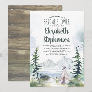 Bergen Äventyr Boho Rustic Möhippa Inbjudningar