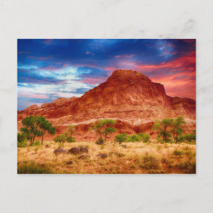 Bergen Desert Canyons Sunset Postcard Vykort