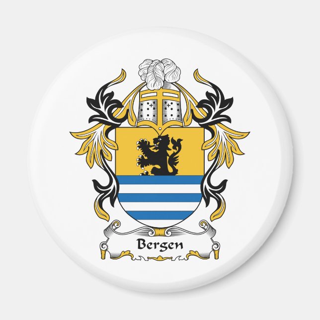 Bergen Family Crest Magnet (Framsidan)