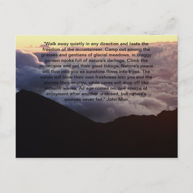 Bergen i molnen vykort (Framsida)