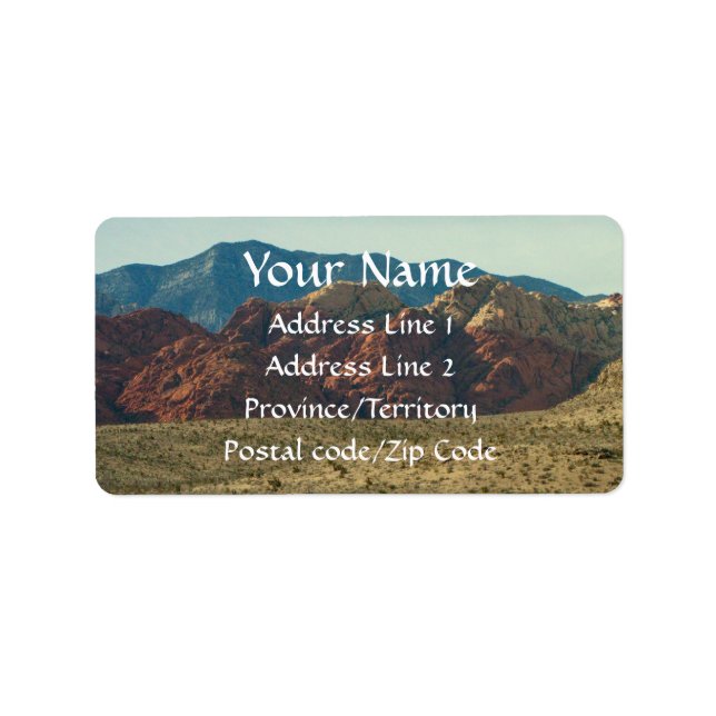Bergen i öknen adressetikett (Framsidan)