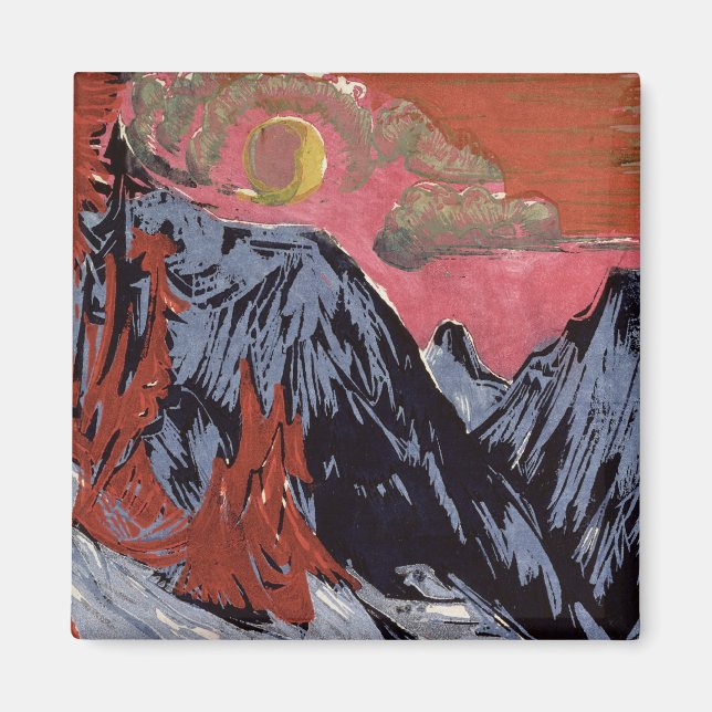 Bergen i Winter, 1919 Magnet (Framsidan)