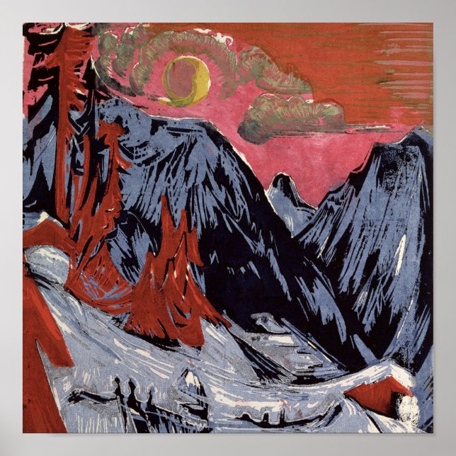 Bergen i Winter, 1919 Poster (Framsidan)