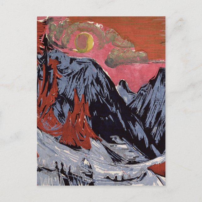 Bergen i Winter, 1919 Vykort (Framsida)