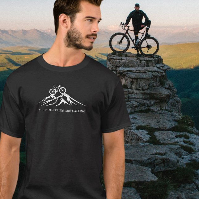 Bergen kallar Bike Silhouette T Shirt (Skapare uppladdad)