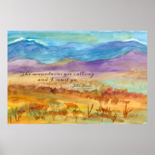 Bergen kallar John Muir inspirational Poster
