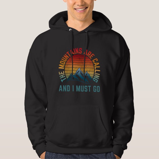 bergen kallar och jag måste gå hoodie (Framsida)