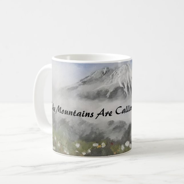 Bergen kallar, och jag måste gå! kaffemugg (Framsida vänster)