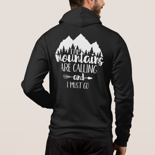 Bergen kallar och jag måste gå t shirt (Baksida)