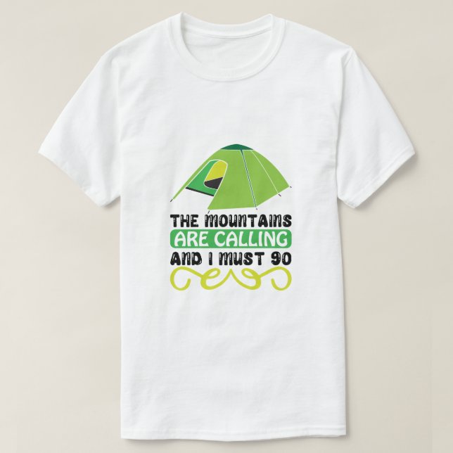 Bergen kallar och jag måste gå  t shirt (Design framsida)