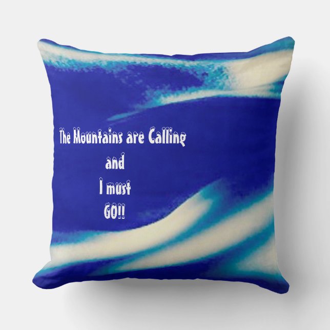 Bergen kallar sig Pillow Kudde (Framsida)