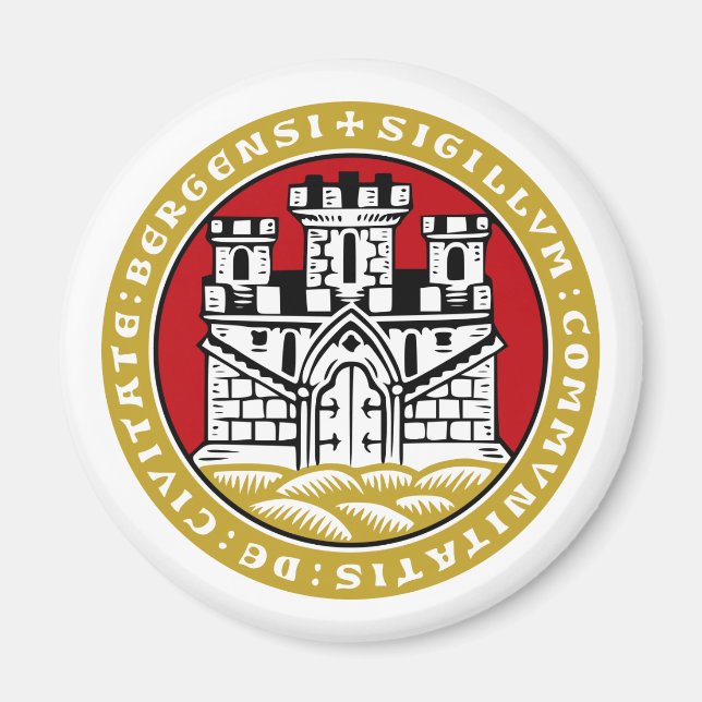 Bergen komm, Norge Magnet (Framsidan)