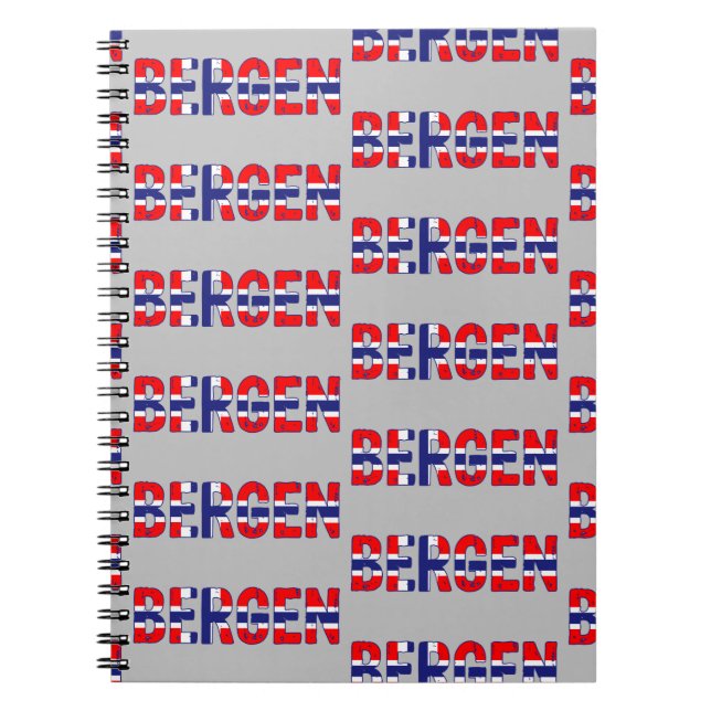 Bergen Norge Anteckningsbok (Framsidan)