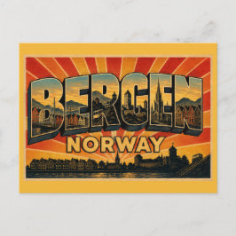 Bergen Norge Bryggen Vykort