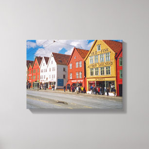 Bergen, Norge Canvastryck