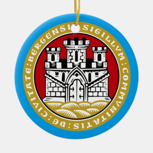 Bergen Norge* Jul Ornament (Framsidan)