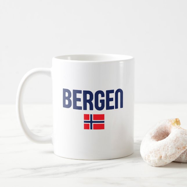 BERGEN Norge Kaffemugg (Med munk)