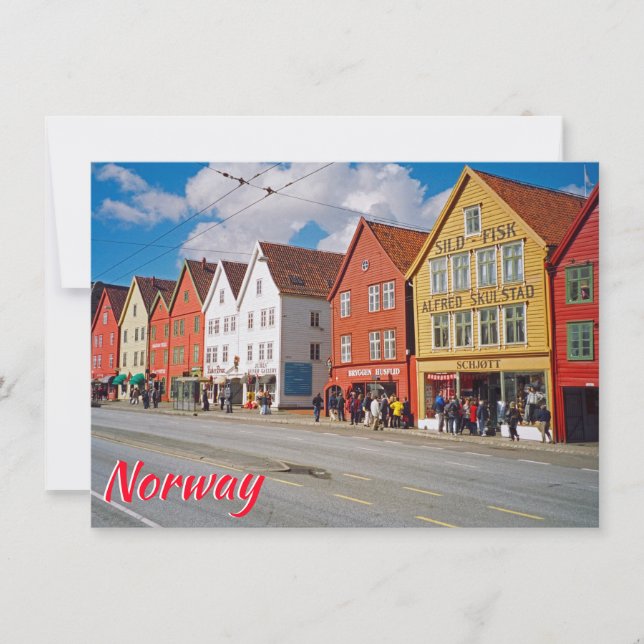 Bergen, Norge-kort (Framsida)