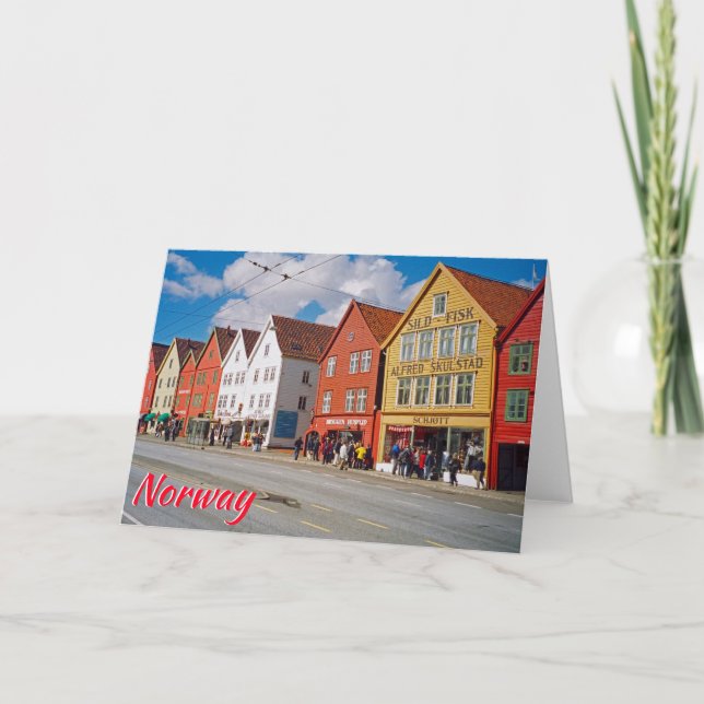 Bergen, Norge Kort (Framsida)