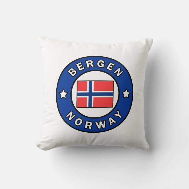 Bergen Norge Kudde (Framsida)