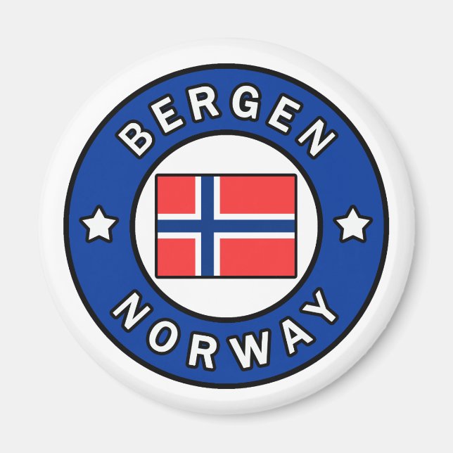 Bergen Norge Magnet (Framsidan)